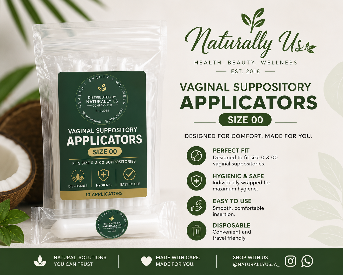 Applicators for  Boric Acid Suppositories and Yoni Pearls